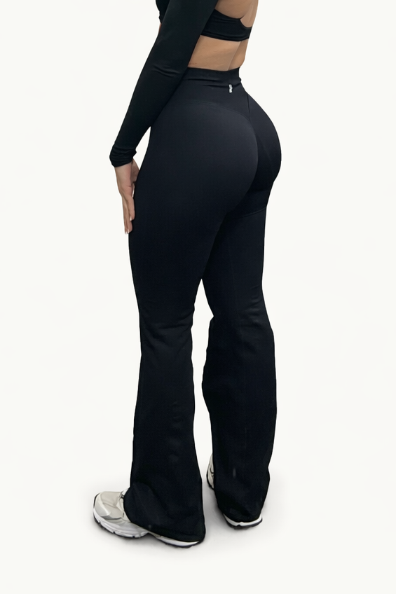 Midnight Black Flared Leggings